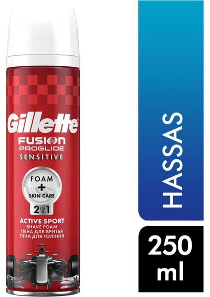 Fusion Proglide Tıraş Köpüğü 250 ml Hassas Red Racing 7702018360499  Tıraş Köpük ve Jelleri