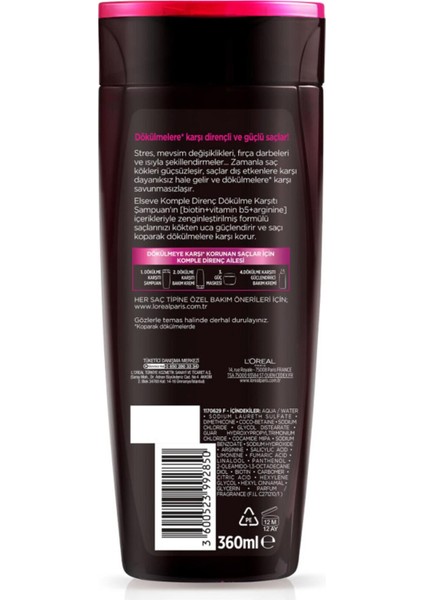 Loreal Paris Elseve Komple Direnç Şampuan 360 ml Şampuan