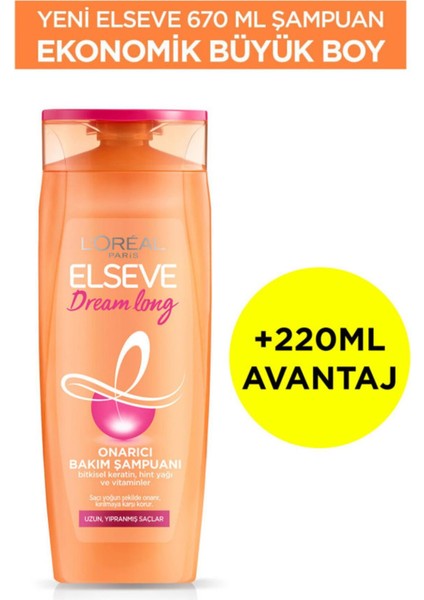 Loreal Paris Elseve Dream Long Onarıcı Bakım Şampuanı 670 ml Şampuan fiyatları