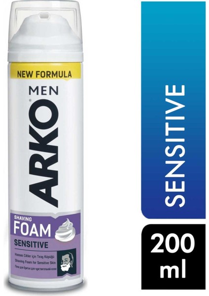 Men Tıraş Köpüğü 200 ml Sensitive 8690506090043 Tıraş Köpük ve Jelleri