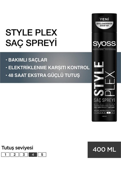 Saç Spreyi 400 ml Style Plex Saç Spreyi