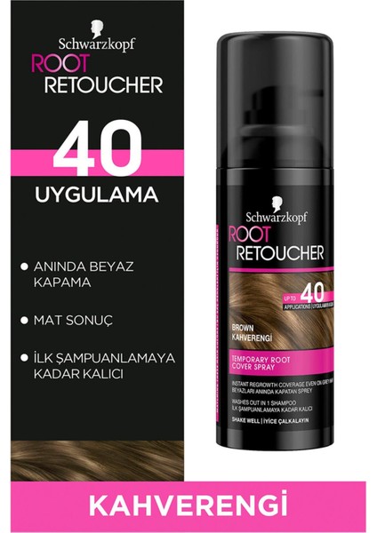 Retoucher Beyaz Kapatan Sprey Boya Kahverengi 120 ml Saç Spreyi