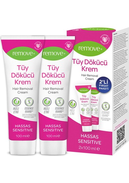 Tüy Dökücü Krem Hassas 100 ML+100 ml Set Tüy Dökücü Krem