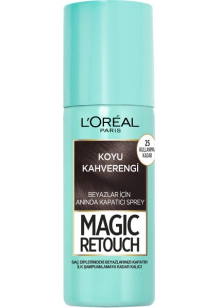 Loreal Paris L'oreal Magic Retouch Beyaz Kapatıcı Sprey Koyu Kahve 75 ml Kategori: Saç Spre modelleri