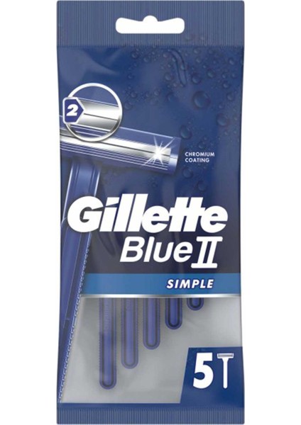 Blue 2 Simple Tıraş Bıçağı 5'li Poşet 7702018593996 Tıraş Bıçağı