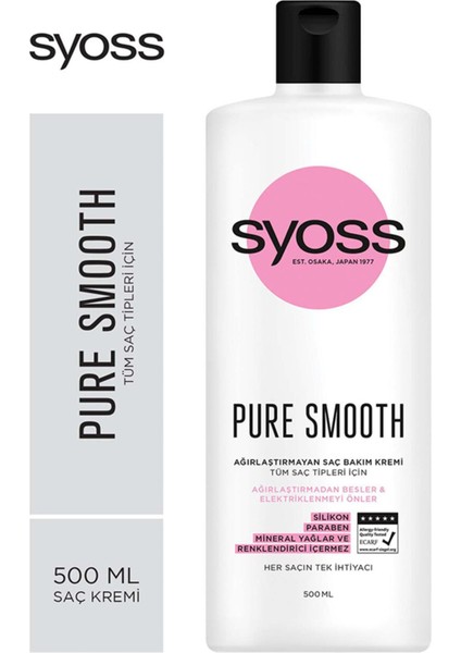 Pure Smooth Saç Bakım Kremi 500 ml Saç Kremi