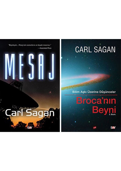 Carl Sagan 2 Kitap Set - Mesaj - Broca'nın Beyni