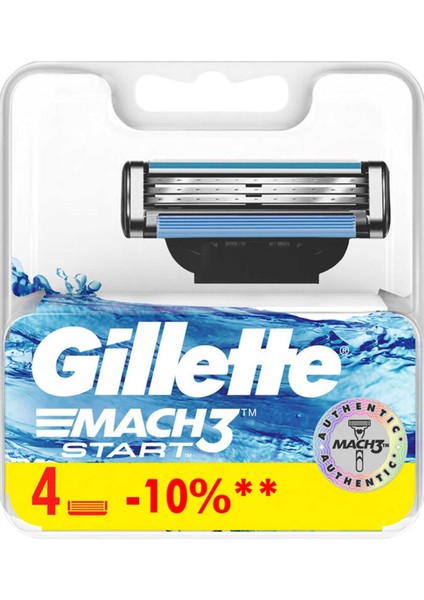 Mach3 Start Yedek Tıraş Bıçağı 4'lü 7702018462544 Tıraş Bıçağı