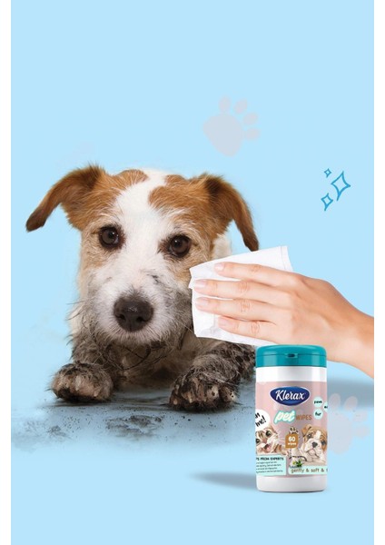 Pet Wipes Evcil Hayvanlar Için Temizlik Mendili 60 Yaprak