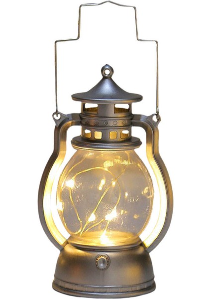 Dekoratif LED Fener Lambası - Gri (Yurt Dışından)