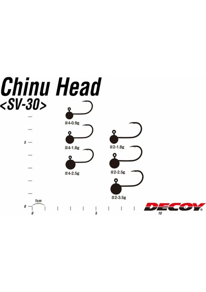 Sv-30 Chinu Jh Jig Head 3.5 G. - 2 No.