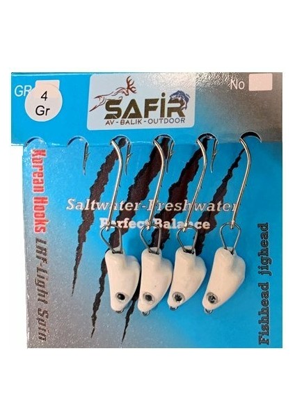 Balık Kafa Uv ve Glow Jig Head Kurşini-15 G.-10 No.