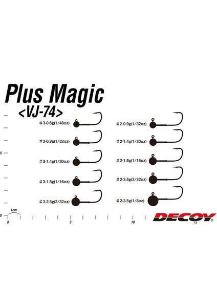 Vj-74 Plus Magic Jig Head 0.9 G. - 3 No.