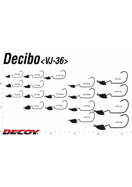 Vj-36 Violence Decibo Jig Head 2.5 G. - 1 No.