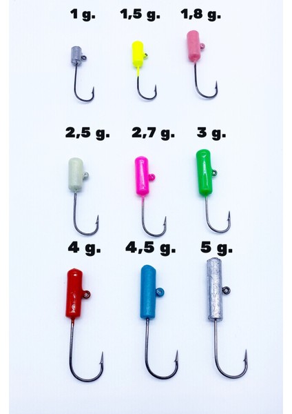 Rocket Plus Uv ve Glow Jig Head (Japon Fudo Iğne) Kurşuni-5 G. - 4 No. Iğne
