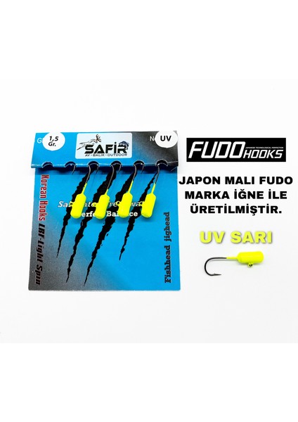 Rocket Plus Uv ve Glow Jig Head (Japon Fudo Iğne) Kurşuni-5 G. - 4 No. Iğne