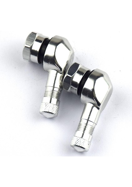 Cnc Motosiklet Alüminyum 11.3 mm Lastik Tekerlek Kök Vana 90 Derece Açılı Gümüş (Yurt Dışından)
