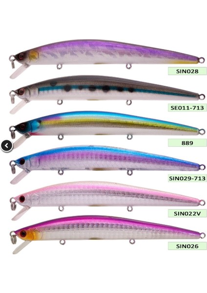 EG-145 F Slingshot Minnow 105 Serisi Suni Yem SIN029-713 modelleri