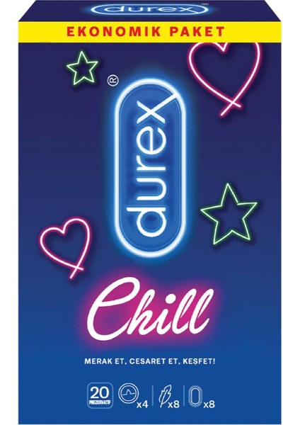 Durex Chill 20'li Prezervatif Prezervatif