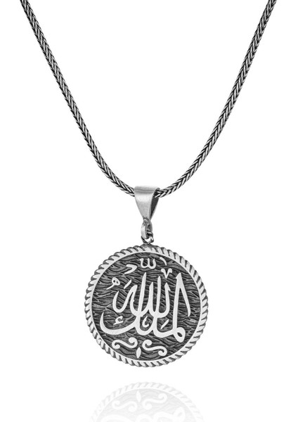 Mülk Allah'ın Yazılı 60 cm 925 Gümüş Kolye