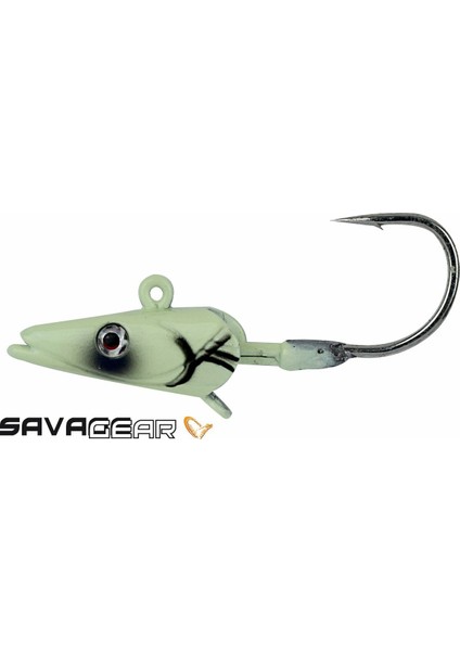 Savage Gear Sandeel Jig Head 16G 3/0 - 3pcs Glow Suni Yem