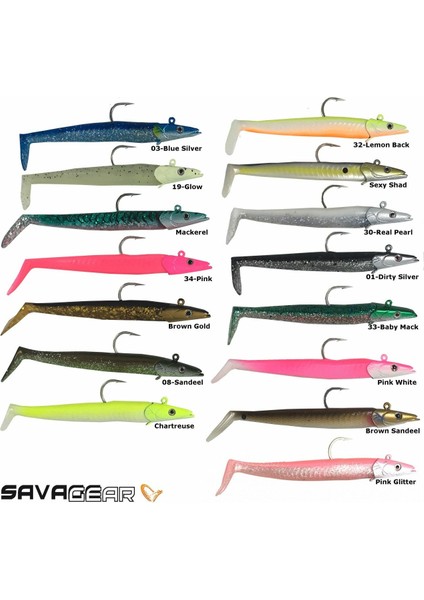 Sandeel 12.5 cm 23 gr 2+1 Adet Suni Yem Dirty Silver