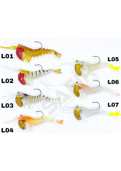 Manic Shrimp 3D Karides 7 Cm. Sahte Silikon L05