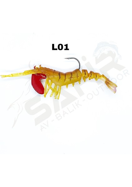 Manic Shrimp 3D Karides 7 Cm. Sahte Silikon L05 modelleri
