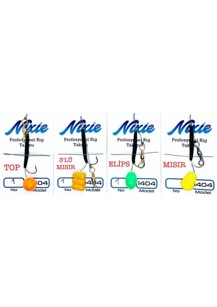 Nixie Profesyonel Sazan Rig Takımı Açık Yeşil-Elips-2-0