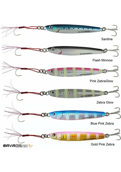 3D Slim Minnow 8gr 5,4 cm Jig Suni Yem Zebra Glow