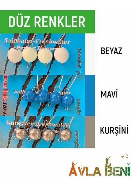 Düz Uv ve Glow Jig Head Kurşini-5 G.-14 No.