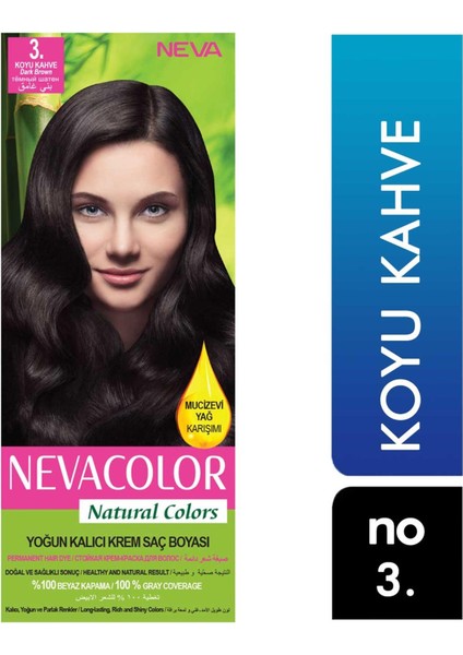 Natural Colors Saç Boyası Koyu Kahve 3 Saç Boyası