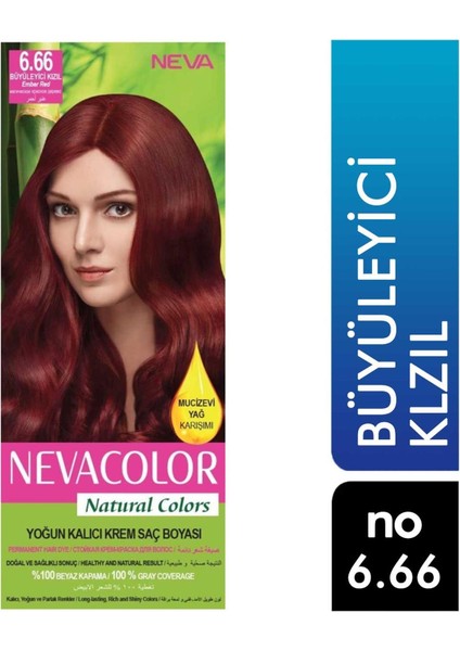 Nevacolor Natural Colors Saç Boyası Büyüleyici Kızıl 6.66  Saç Boyası