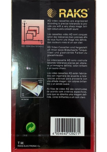 Aq-E 90 Vhs Boş Video Kaset