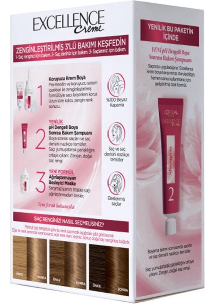 Loreal Paris L'oreal Paris L'oreal Excellence Creme Saç Boyası 7 Kumral Saç Boyası modelleri