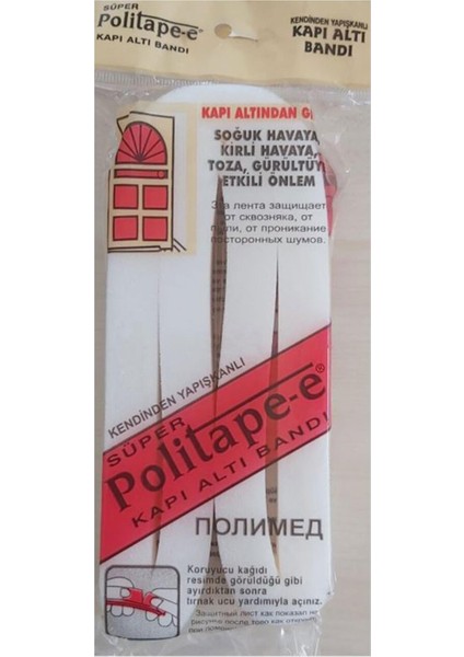 Marka: Politape-E Süngerli Kapı Altı Bandı 90 cm Kategori: Yapıştırıcı ve Bantlar