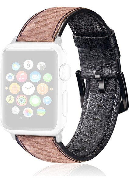 Apple Izle 7 41MM Için Karbon Fiber Dokusu Kordon Band Kahverengi