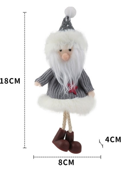 2 Adet Merry Christmas Süsler Elf Doll-Gary Santa Claus