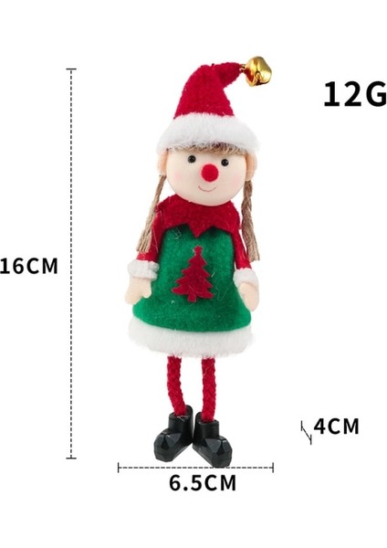 2 Adet Yeni Yıl Çocuk Hediye Noel Elf Bebek Kız 2