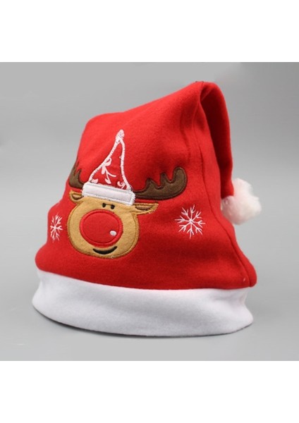 2 Adet Dekorasyon Noel Süs Şapkaları Noel Baba Ne De-Kırmızı