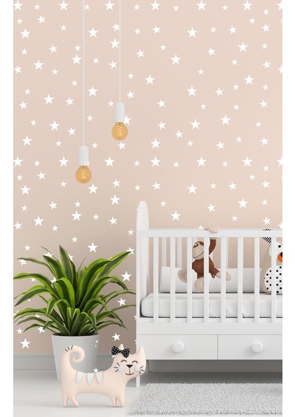 Beyaz Yıldız Duvar Sticker 3-4-5 cm 130 Adet Bebek ve Çocuk Odası Dekoratif Duvar Çıkartması Sticker fiyatları