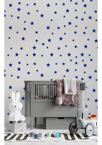 Lacivert Yıldız Duvar Sticker 3-4-5 cm 130 Adet Bebek ve Çocuk Odası Dekoratif Duvar Çıkartması Sticker fiyatları
