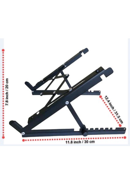Katlanabilir, Çelik Laptop Standı Soğutucu Yükseltici Notebook/Dizüstü/Tablet, Tüm Ekranlarla Uyumlu