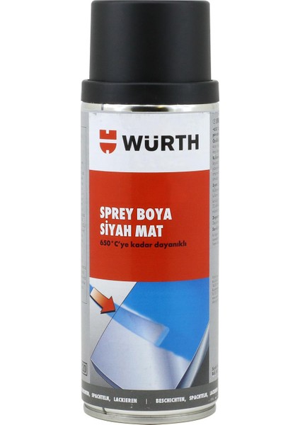 Sprey Boya 650° C Isıya Dayanıklı Mat Siyah 400 ml