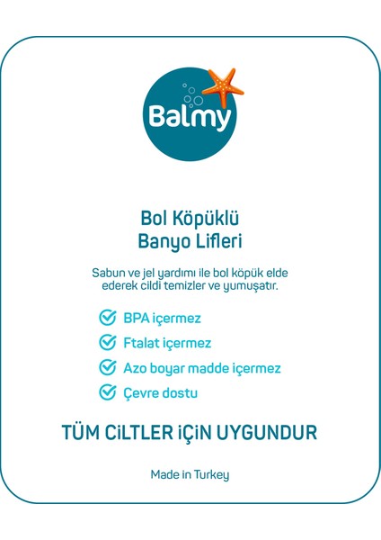 Naturel Saplı Banyo Lifi Mavi