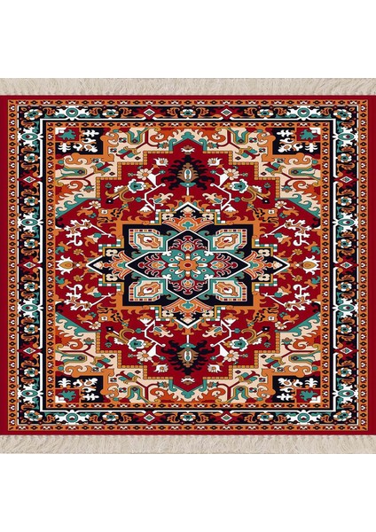 Kilim Desenli Renkli Dijital Baskı Yıkanabilir Kaymaz Taban Leke Tutmaz Etnik Şark Halısı ve Yolluk