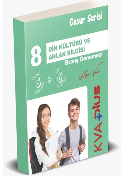 +Plus Cesur Serisi Din Kültürü ve Ahlak Bilgisi Branş Denemesi (6 Sarmal + 6 Genel Deneme)