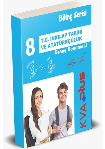 Koray Varol Akademi  +Plus Bilinç Serisi Inkılap Tarihi ve Atatürkçülük Branş Denemesi (6 Sarmal + 6 Genel Deneme)