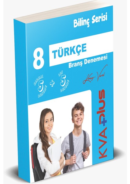 +Plus Bilinç Serisi Türkçe Branş Denemesi (5 Sarmal + 5 Genel Deneme)