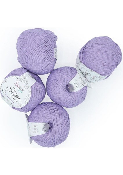Lila Slim Cotton Ip - 5'li Set